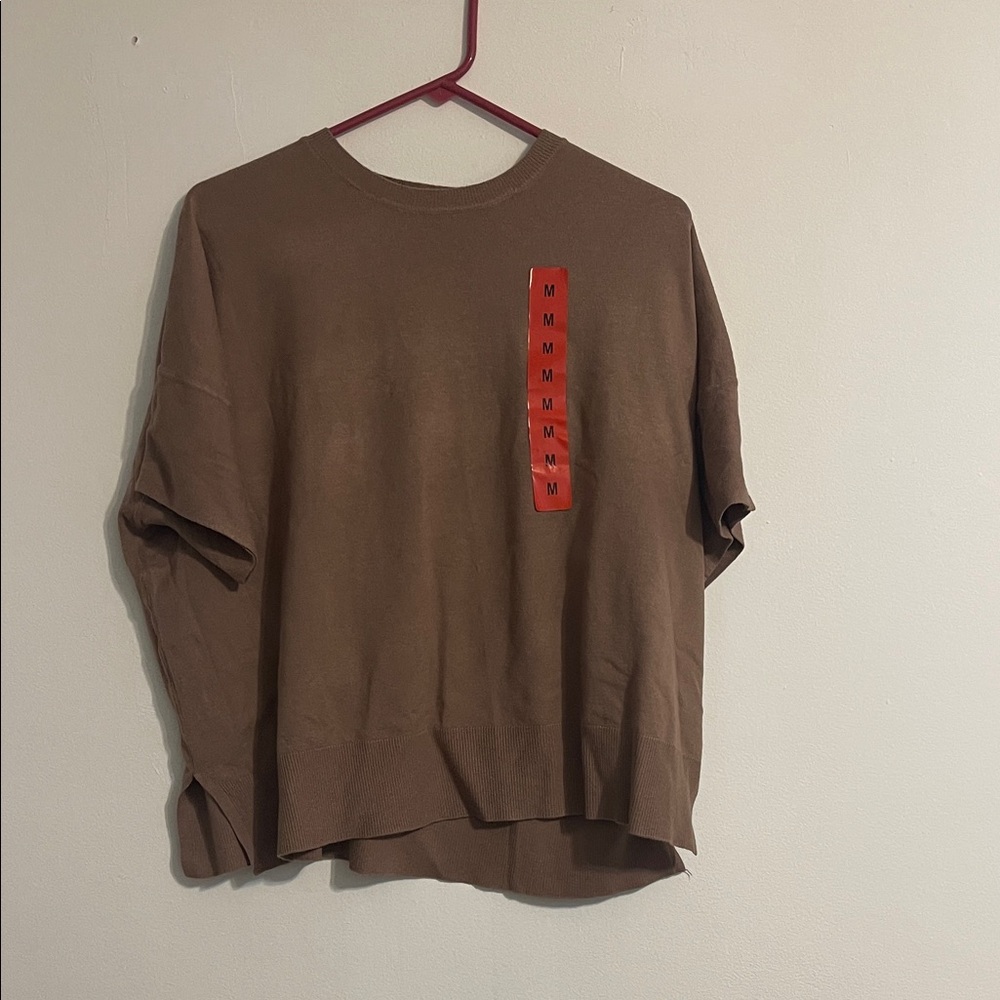 Splendid Tan Knit Top
